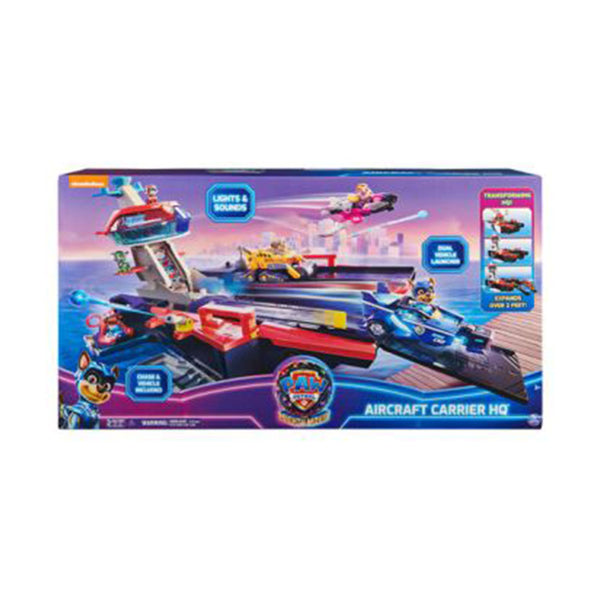 Paw Patrol The Mighty Movie Aircraft Carrier HQ Playset