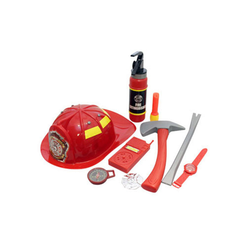 Fire Fighter Playset with Helmet (Pack of 9)