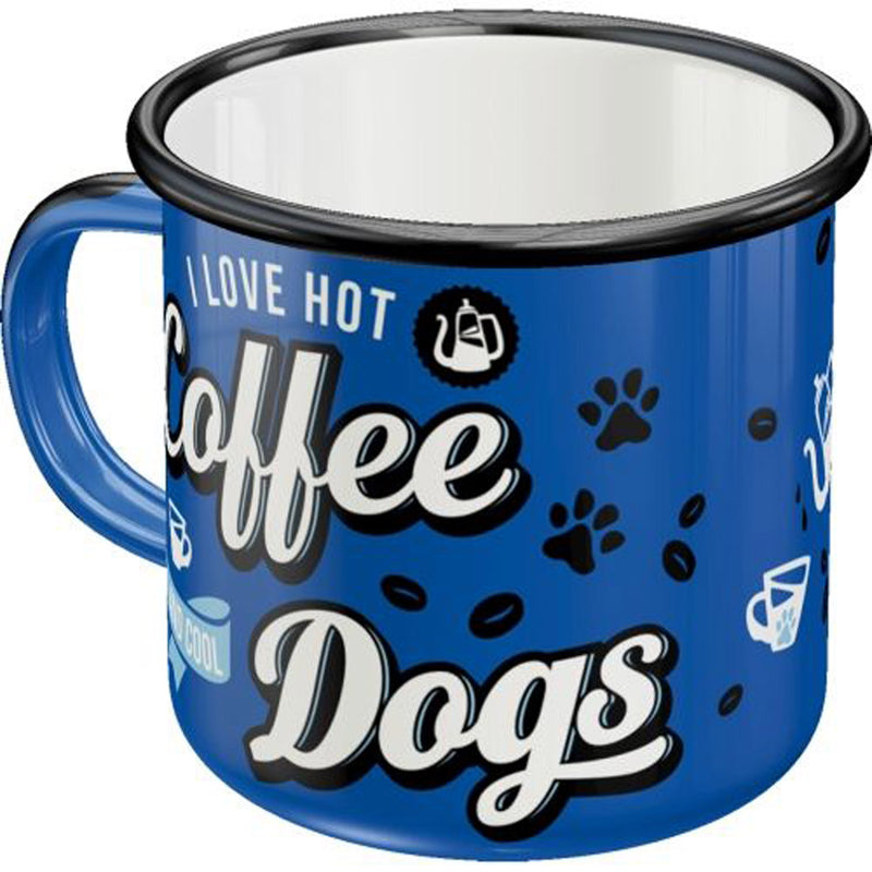 Nostalgic-Art Hot Coffee & Cool Dogs Enamel Mug