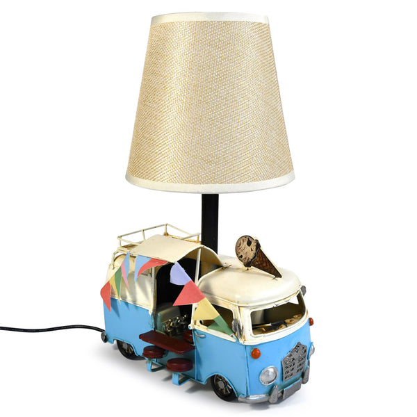 Blue USB-Powered Ice Cream Van LED Lamp (20x14x30cm)