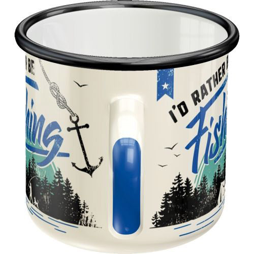 Nostalgic-Art I'd Rather Be Fishing Enamel Mug