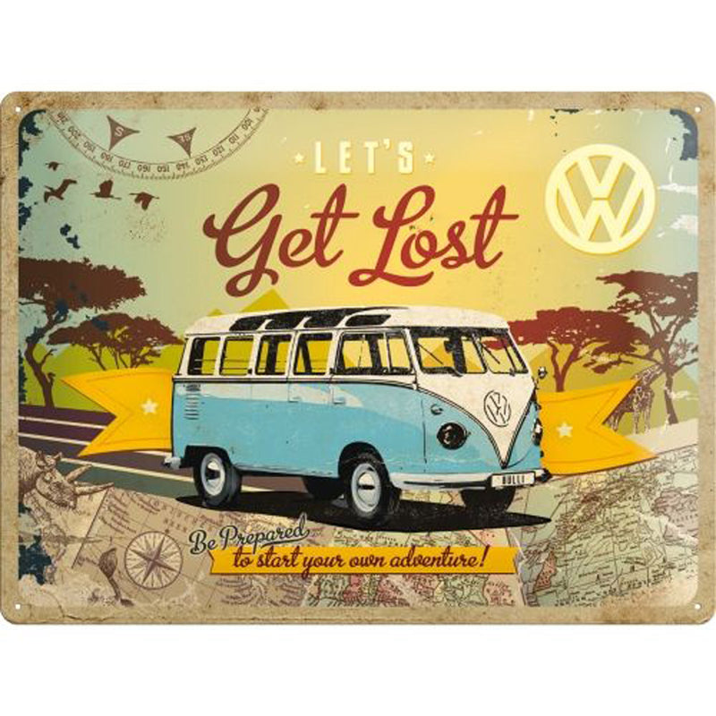 Nostalgic-Art Lets Get Lost Large Sign (30x40cm)