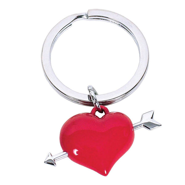 Heart with Arrows Keyring (Red)