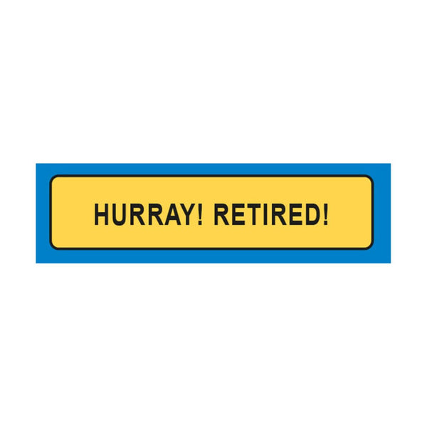 Hurray Retired License Plate Keyring