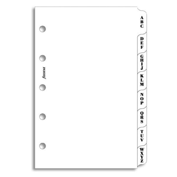 Filofax Mini Vertical Blank Index (White)