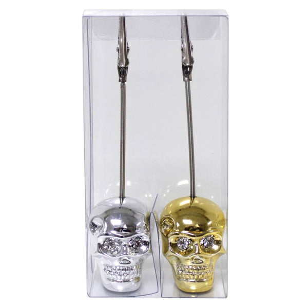 Skull Memo Holder 2pk (Gold/Silver)