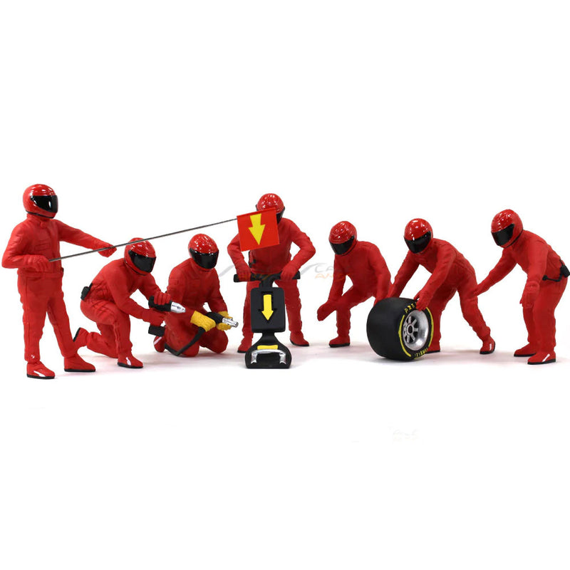 Pit Crew F1 1:43 Scale Figurine (Set of 7)