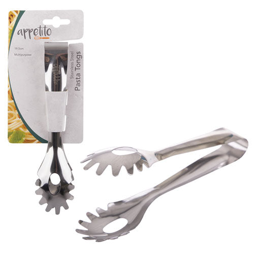 Appetito Stainless Steel Pasta Tongs