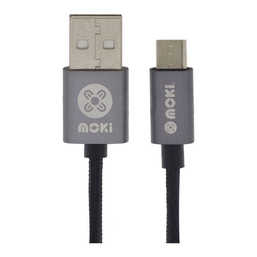 Moki Braided Micro-USB SynCharge Cable (Black)