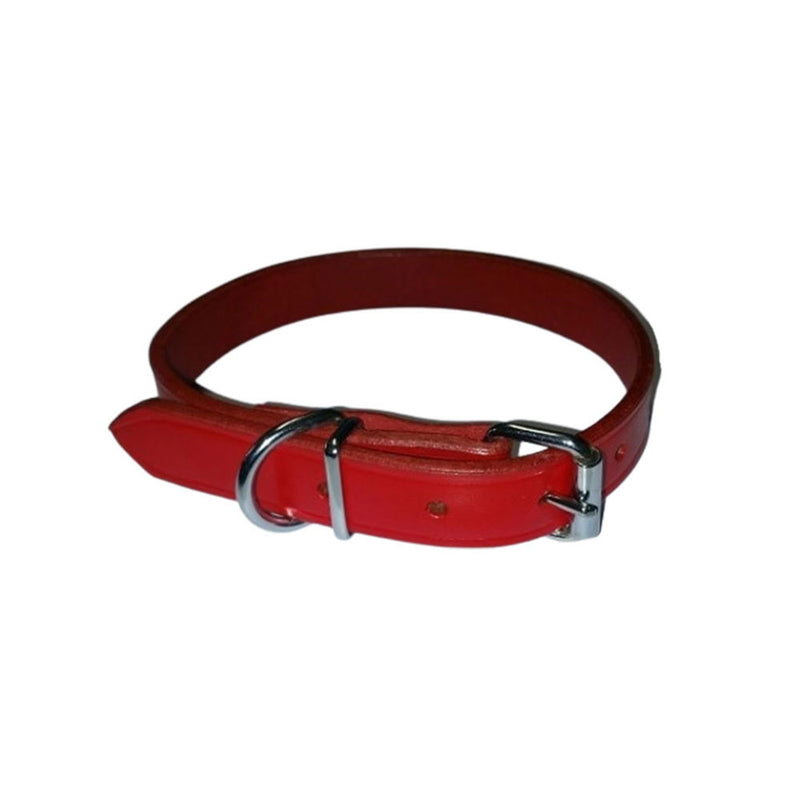 Leather Plain Collar (Red)