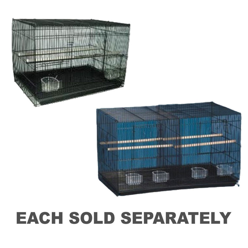 Bird Flight Cage with Divider (Black)