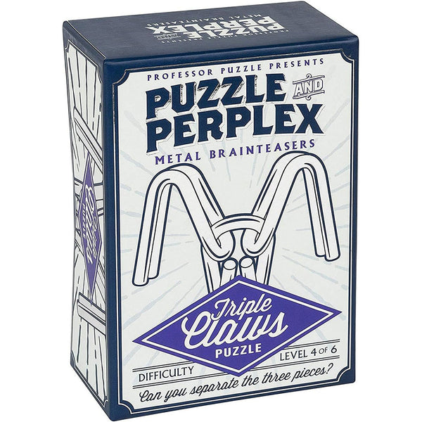 Puzzle & Perplex Triple Claws Metal Brain Teaser