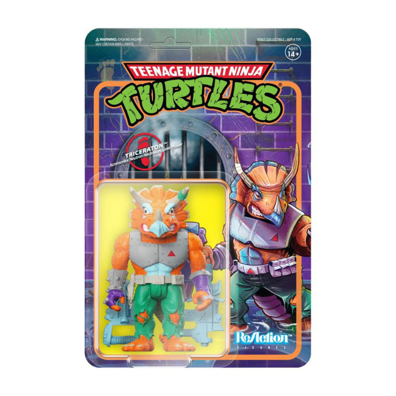 TMNT TV '87 Triceratron ReAction 3.75" Figure