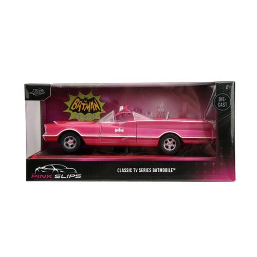 Pink Slips Classic Batmobile Pink 1:24 Scale Diecast Vehicle