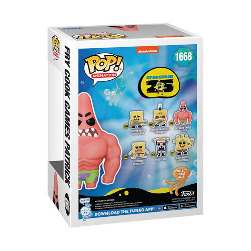 Spongebob: 25th Anniv Fry Cook Games Patrick Pop! Vinyl