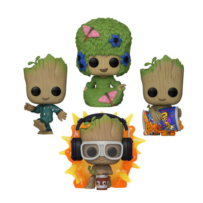 I Am Groot US Exclusive Glow Pop! Vinyl 4-Pack