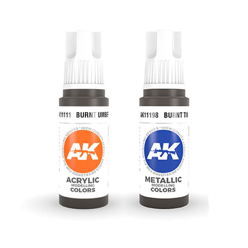 AK Interactive 3Gen Burnt Acrylic Paint 17mL