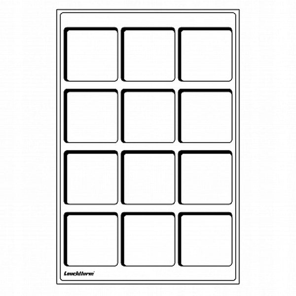 Leuchtturm Square-Spaced 12pc Coin Tray L 2pk 67mm