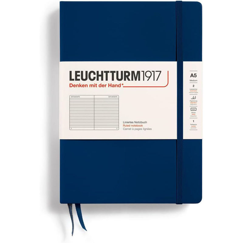 Leuchtturm Hardcover Ruled Notebook A5 (Blue)