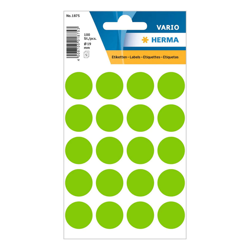 Herma Multi-Purpose Round Sticker Labels (Green)