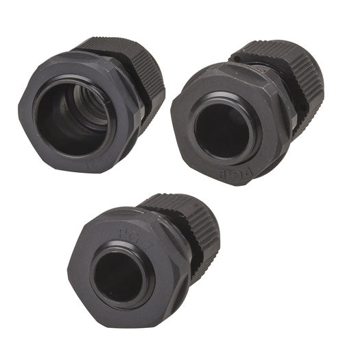 IP68 Waterproof Cable Glands Black 2pcs