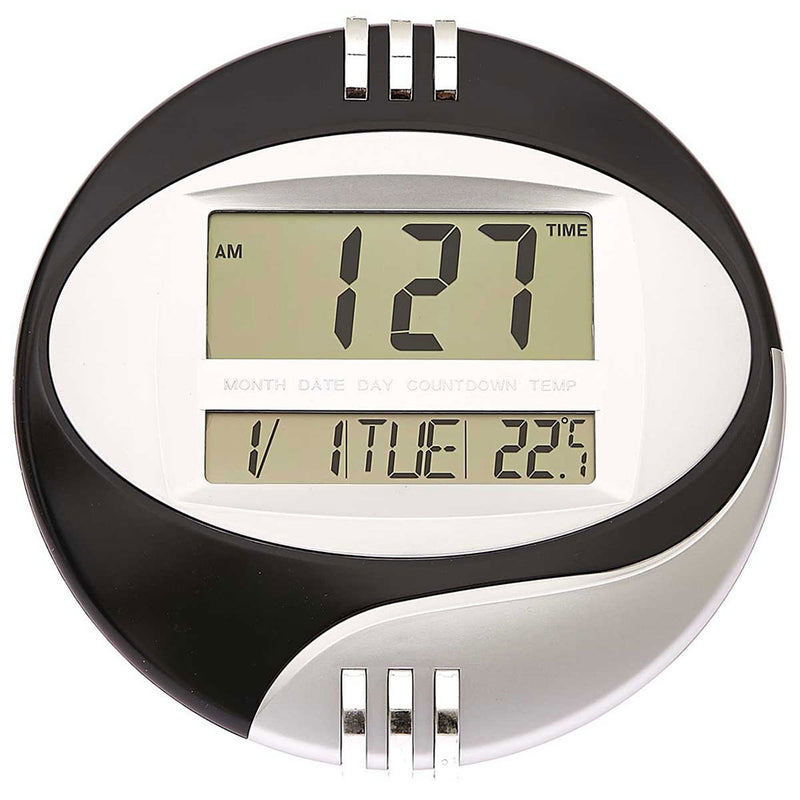 Multi-Functional Oval Digital Wall/Tabletop Clock