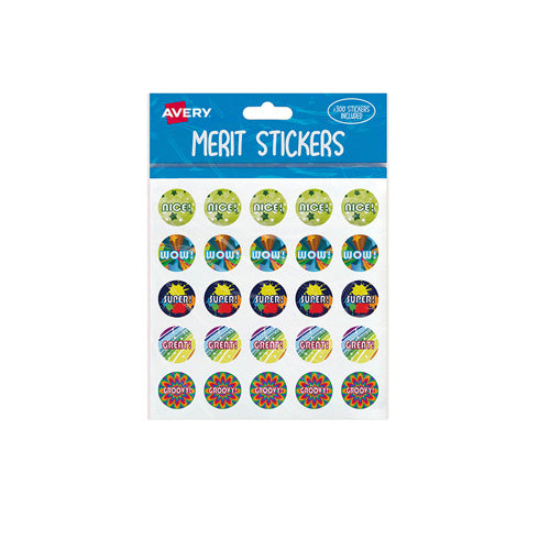 Avery Captions Merit Stickers 300pcs