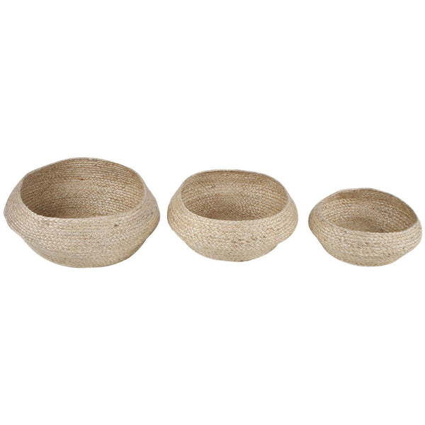 Petal Jute Bulb Baskets Set of 3 (Large 35x30x14cm)