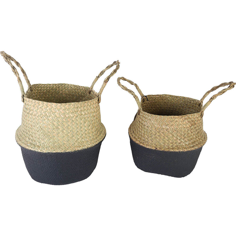 Byron 2pcs Foldable Seagrass Belly Baskets 30x27cm