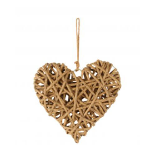 Easton Wrapped Heart Wall Decoration Rattan