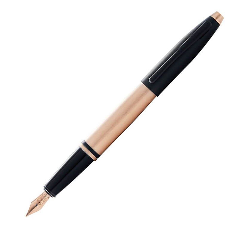 Cross Calais Brushed Rose Gold and Black Fountain Pen