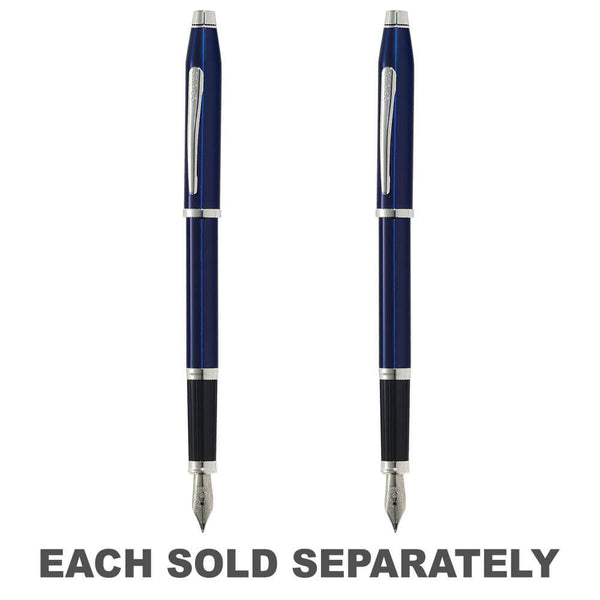 Century ll Blue Lacquer Fountain Pen w/ Chrome PT