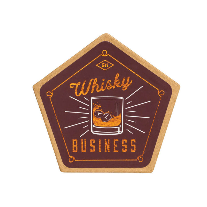 Pentagon Shaped Cocktail Ceramic Coaster (Set of 4)