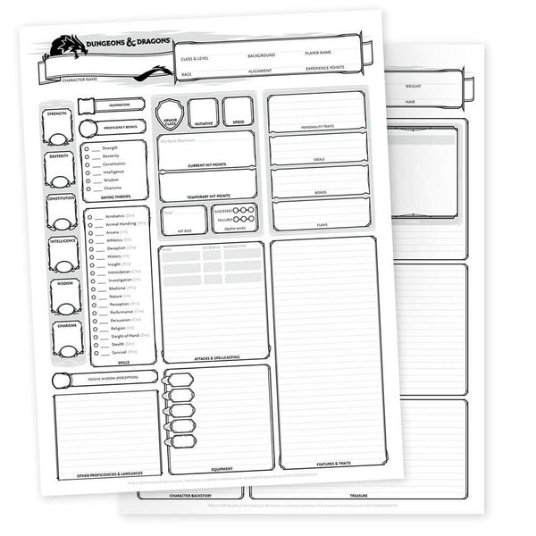 D&D Character Sheets