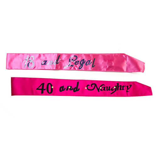 Hot Pink Flashing Sashes