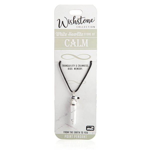 Wishstone Collection White Howlite Point Pendant