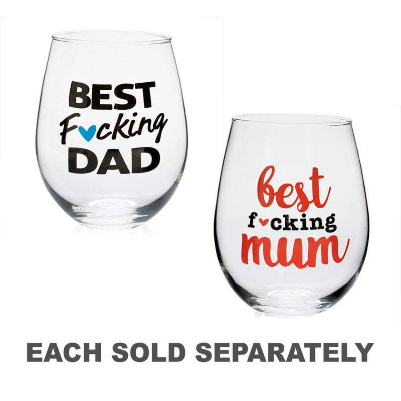 "Best F*cking" Stemless Wine Glass