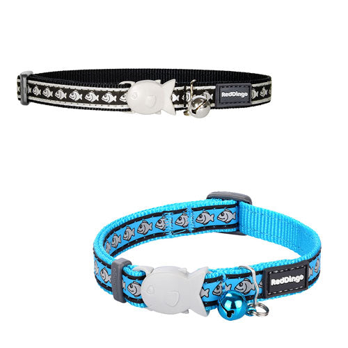 Cat Collar with Reflective Fish