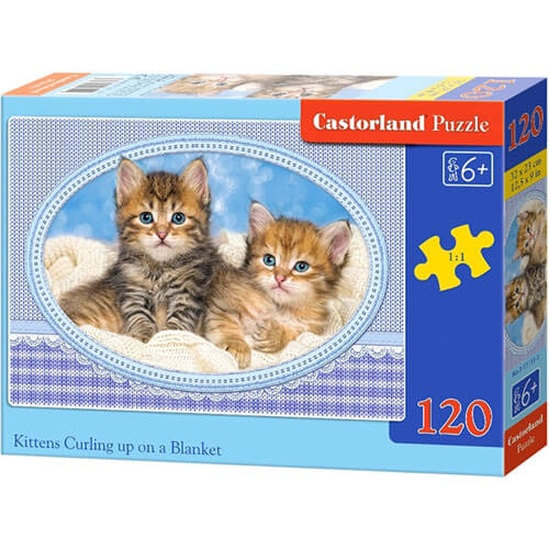 Castorland Kittens Curling Up Blanket Puzzle 120pcs