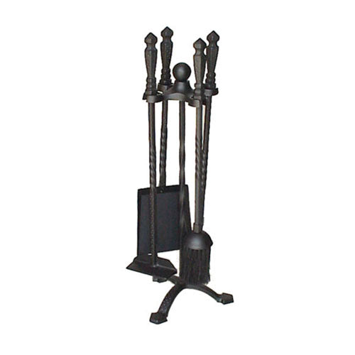 4 Piece Black Fire Tool Set