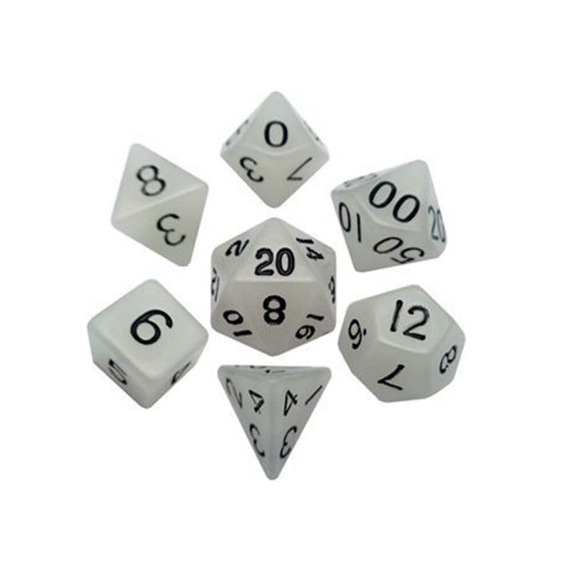 MDG Acrylic Dice Set Glow in the Dark