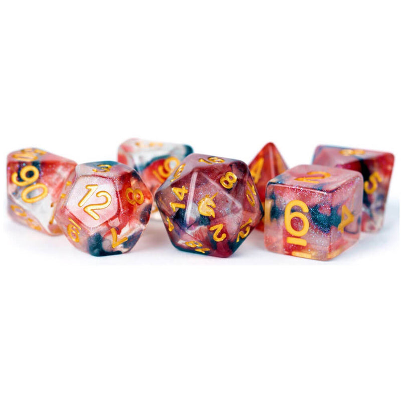 MDG Unicorn Resin Polyhedral Dice Set