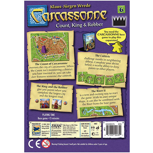 Carcassonne Expansion 6 Count, King and Robber Board Game