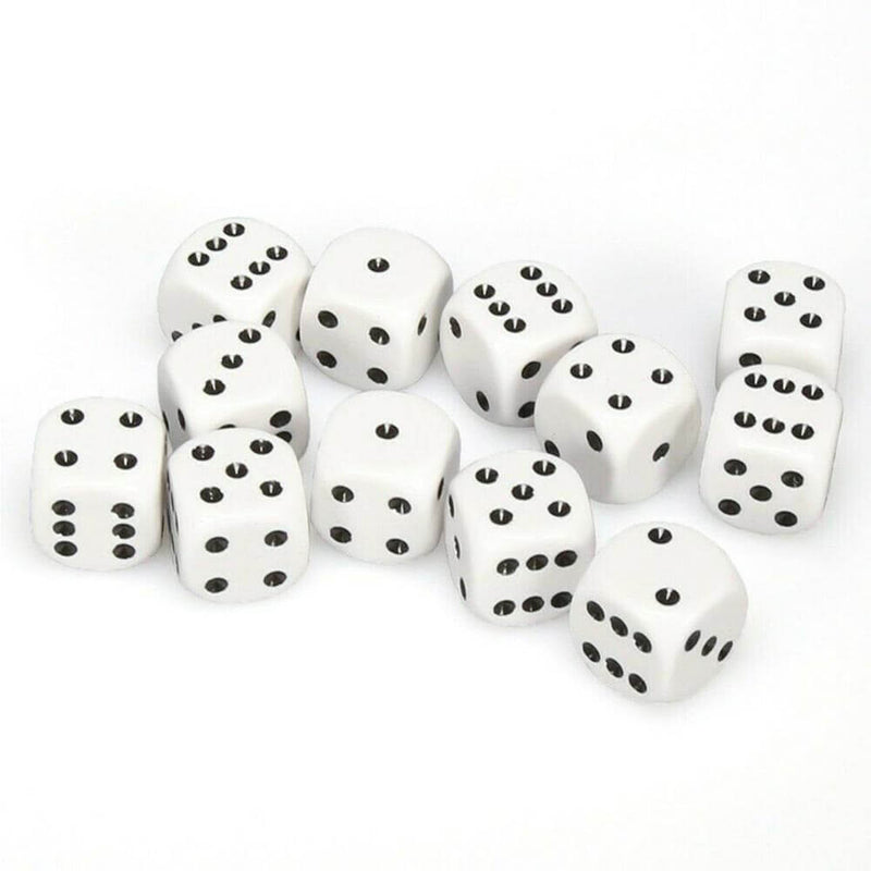 D6 Dice Opaque 16mm (12 Dice)