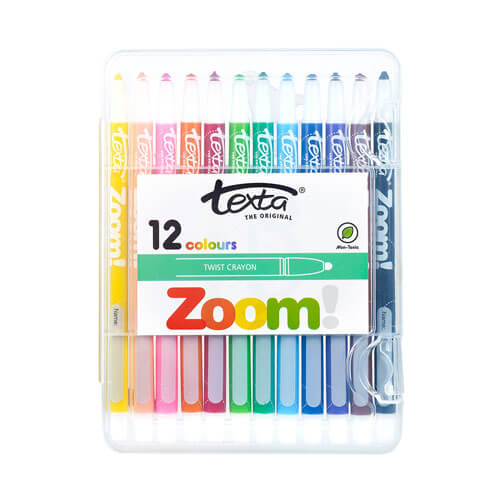 Texta Zoom Twist Crayons Assorted (12pk)