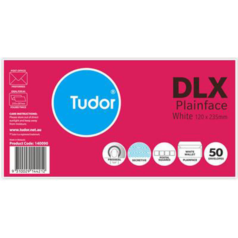 Tudor Presseal Secretive Envelope 50pk (120X235mm)