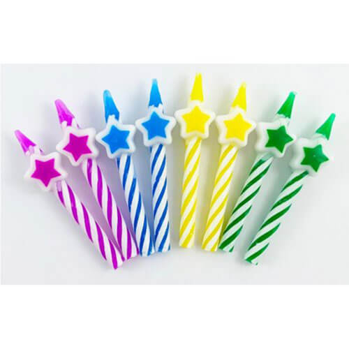 Alpen Star Top Spiral Candles (8pk)