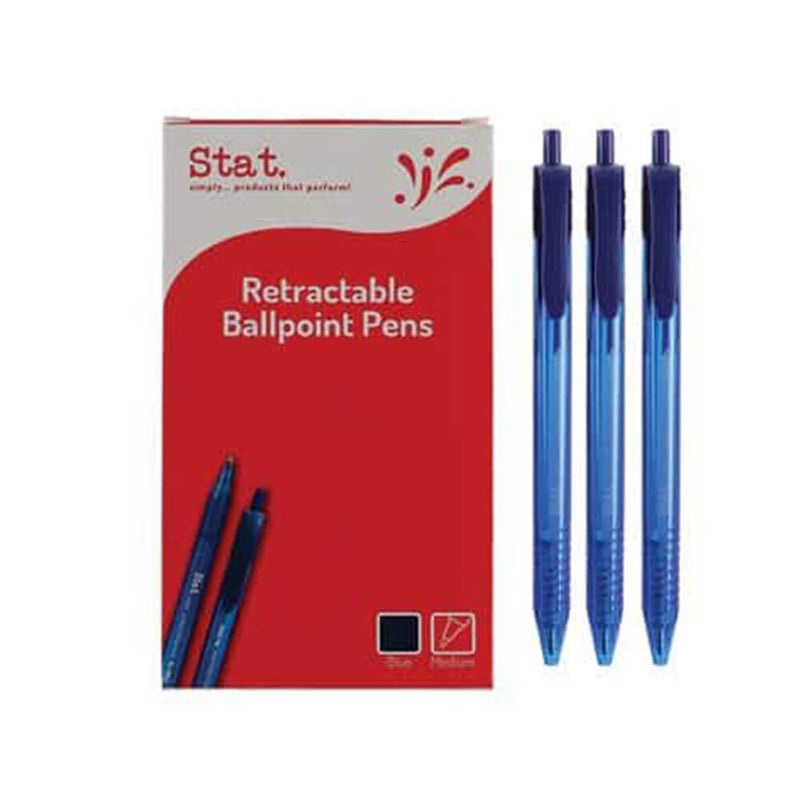 Stat Retractable Medium Ballpoint Pen 1mm (Box of 12)